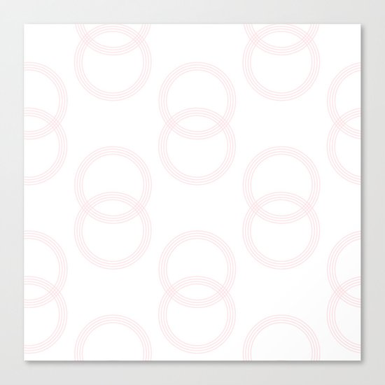 Simply Infinity Link in Flamingo Pink on White Canvas Print