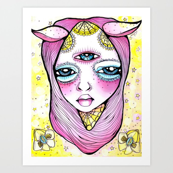 Mildred was Stuck Between Life and Death Art Print