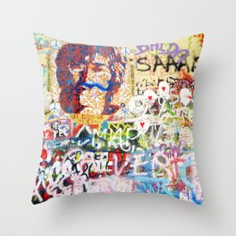 Peace on Earth - Love - Because the World is Round it Turns me On Throw Pillow