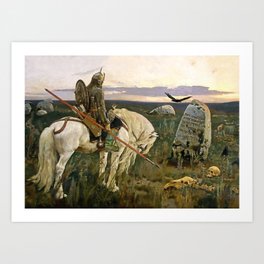 “The Knight at the Crossroads” by Victor Vasnetsov Art Print