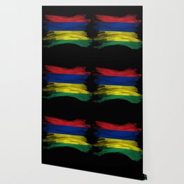 Mauritius flag brush stroke, national flag Wallpaper