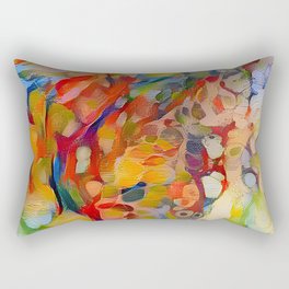 Modern abstract digital multicolor surface artwork 920 Rectangular Pillow