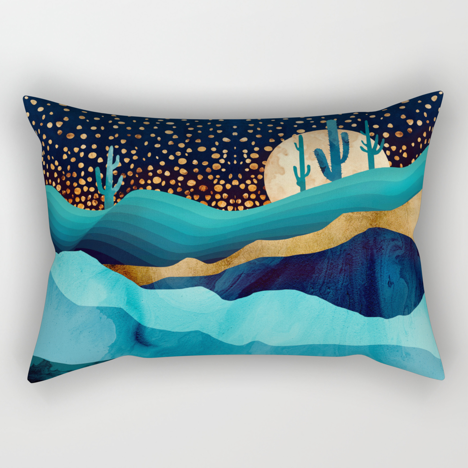 Indigo Desert Night Rectangular Pillow By Spacefrogdesigns Society6