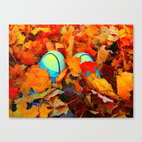 Feet First into Fall Canvas Print