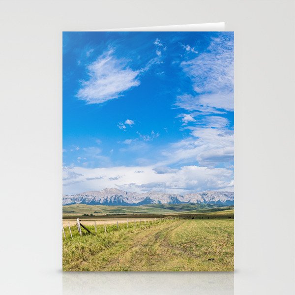 Prairies meet mountains Stationery Cards