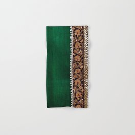 -A11- Tradtional Textile Moroccan Green Artwork. Hand & Bath Towel