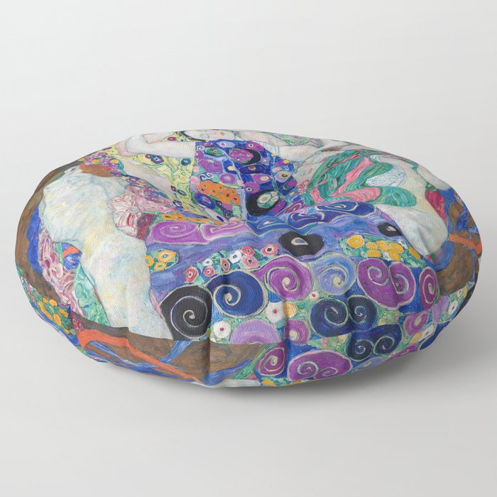 Gustav Klimt - Die Jungfrau (The Virgin) Painting Floor Pillow