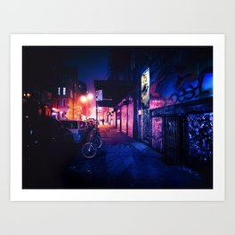 Lower East Side - Night on Rivington Street Art Print