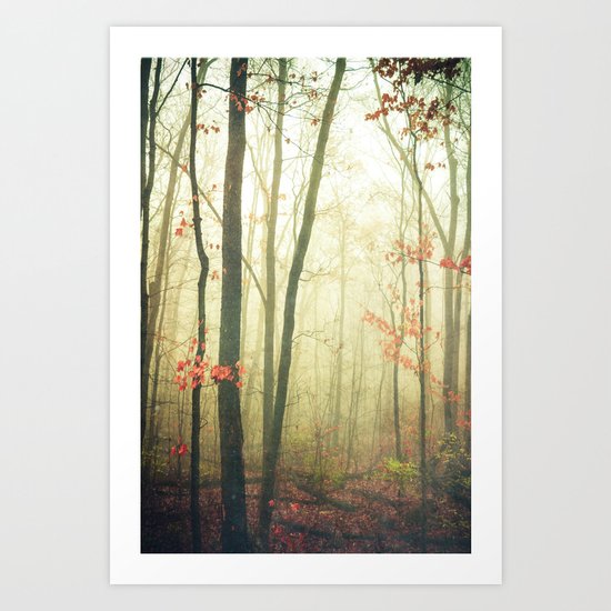 The Woods are Lovely Dark and Deep Art Print