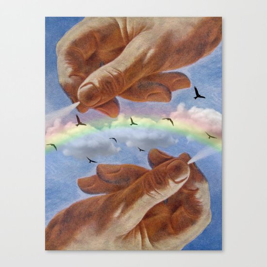 Making rainbow Canvas Print