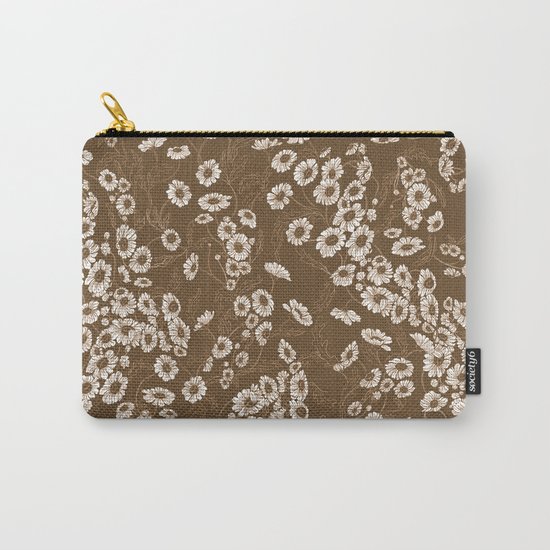 Daisy Dream Sepia Carry-All Pouch