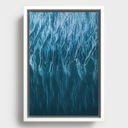 Minimalist Wave Patterns – Oceanscape Photography Framed Canvas