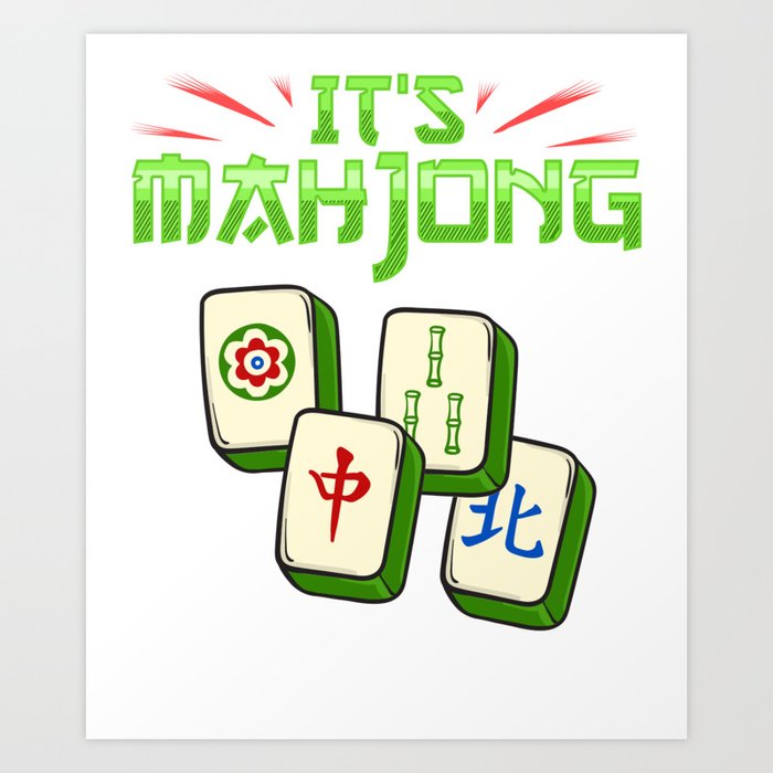 Mahjong Game Mah Jongg Online Player Tile Art Print