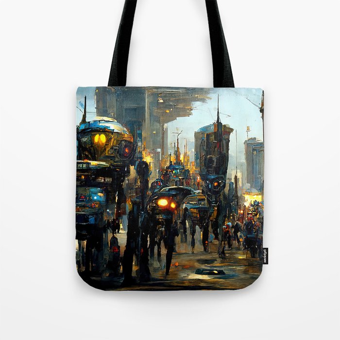 Robo-City Tote Bag
