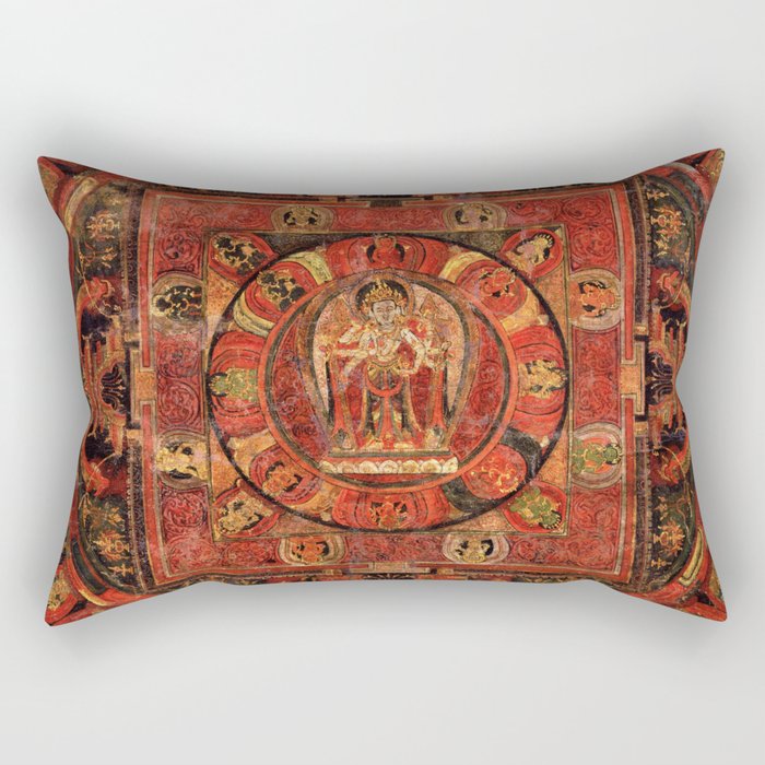Mandala of Amogapasha Rectangular Pillow