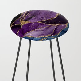 Peacock Agate Texture 07 Counter Stool