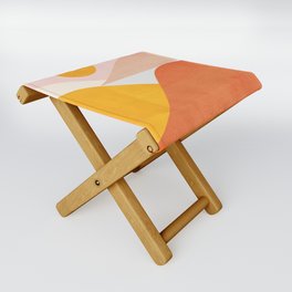 Abstraction_Mountains Folding Stool