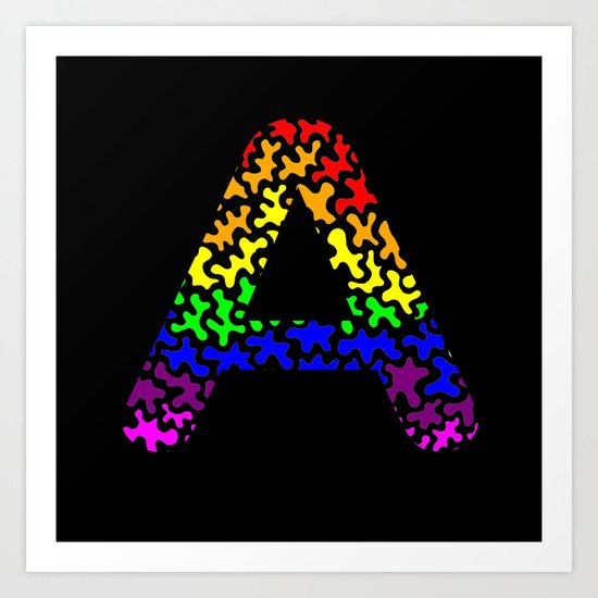 Letter A- Typography Art Print