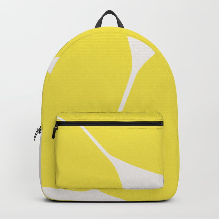 The Betsy Collection Minimalist Modern Floral in Yellow Backpack