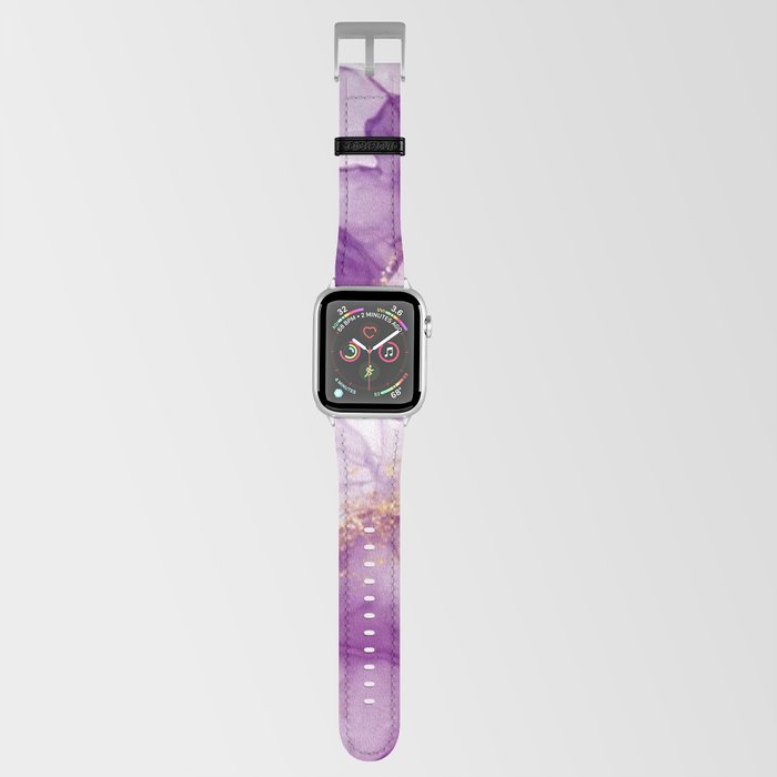 Amethyst and Gold Fluid Apple Watch Band