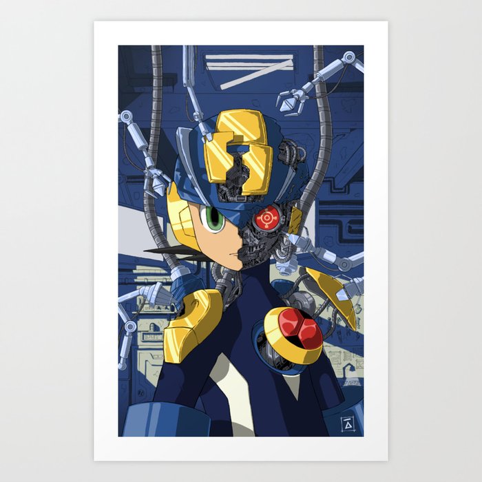 MegaMan - Damaged Art Print