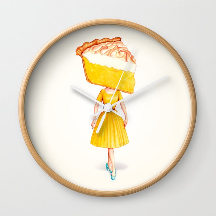 Cake Head Pin-Up - Lemon Wall Clock