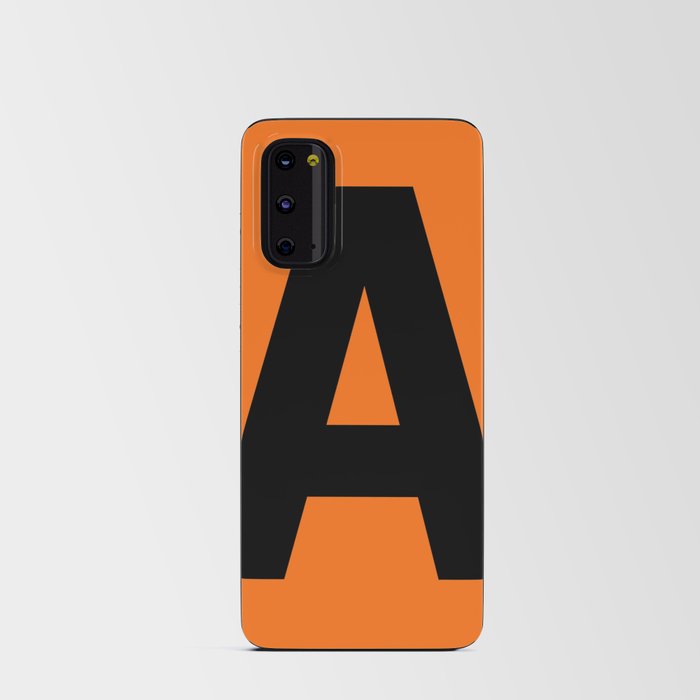 Letter A (Black & Orange) Android Card Case