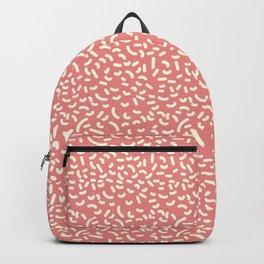 Retro Memphis Style Pattern in Pink and Cream Backpack