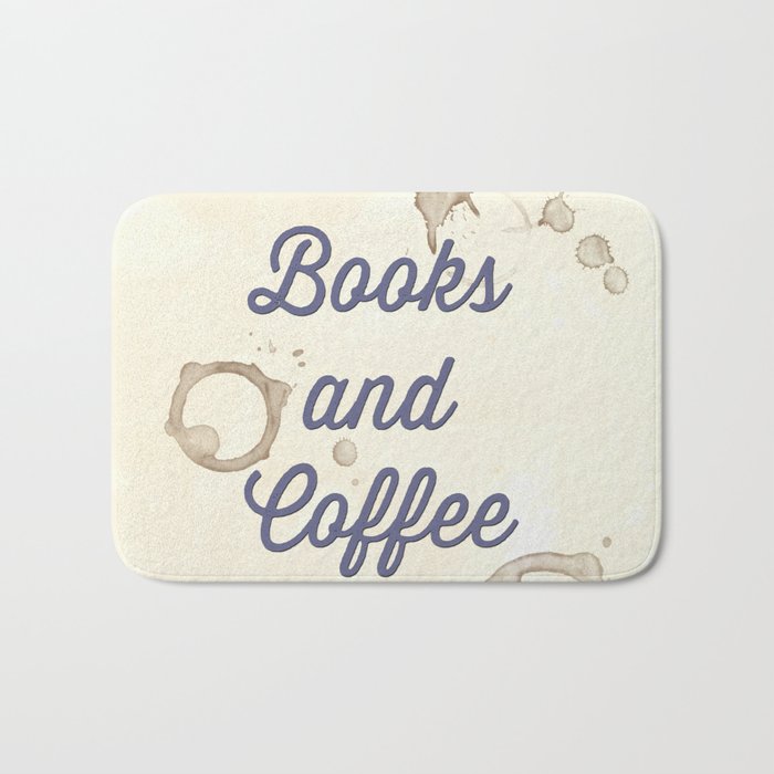 Books and Coffee Bath Mat