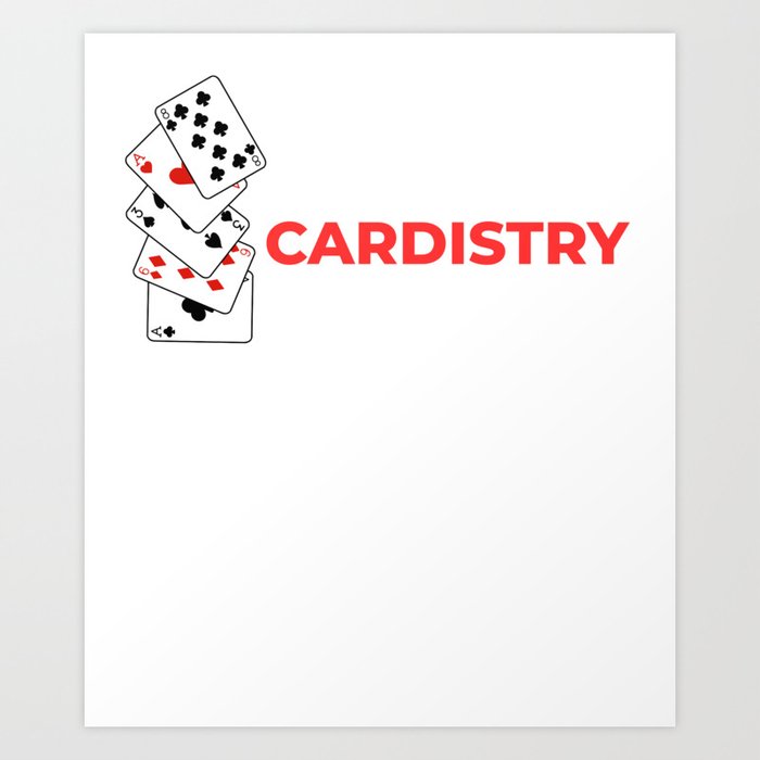 Cardistry Deck Card Flourish Trick Playing Cards Art Print