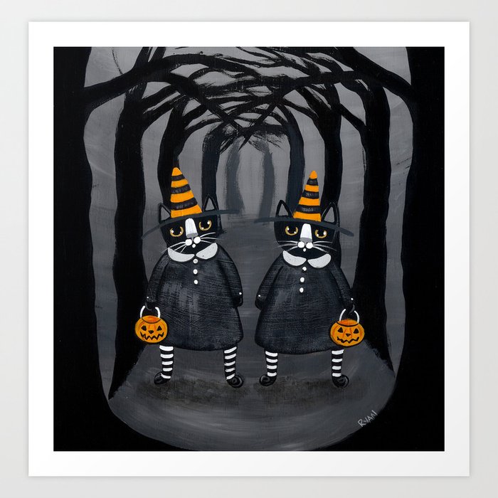 Halloween Twins Art Print