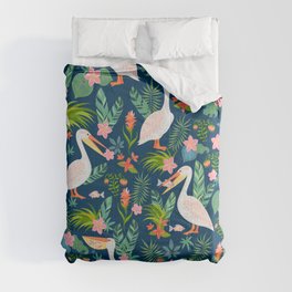 Floral Pelican Comforter