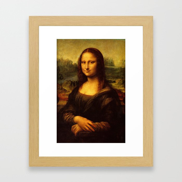 Leonardo Da Vinci Mona Lisa Painting Framed Art Print