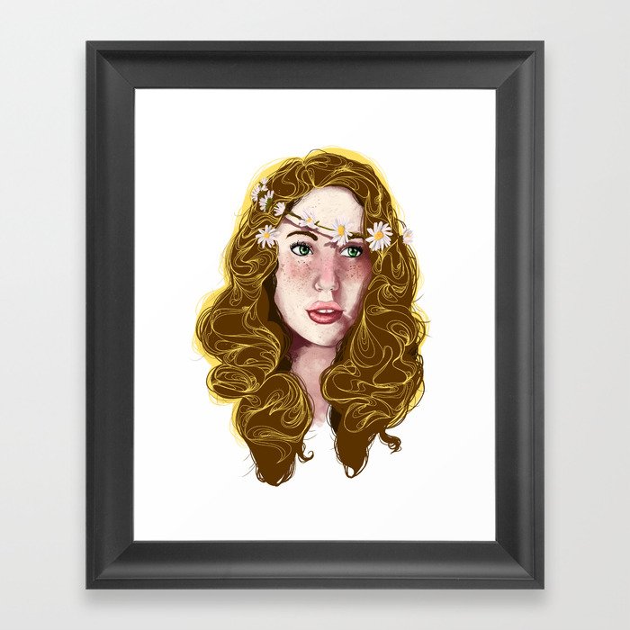 Flowers In Your Hair.... Framed Art Print