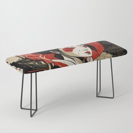 Japanese Dystopia Style Geisha Bench