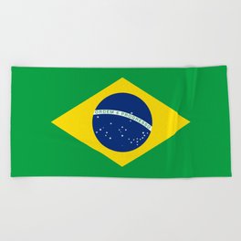 Flag of Brazil Beach Towel