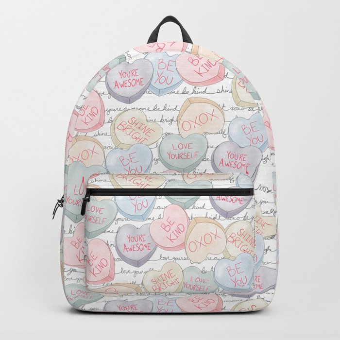 Valentine Hearts in Pastels Backpack