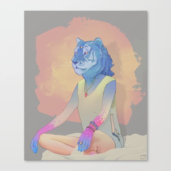 Meditation Tiger Canvas Print