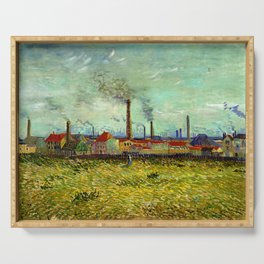 Vincent van Gogh "Factories at Clichy" Serving Tray