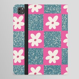 Sprinkle Spring of Daisies - Navy and Hot Pink iPad Folio Case