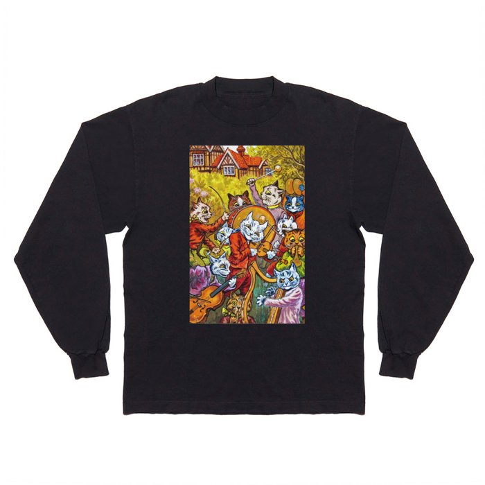 Cats Playing Music by Louis Wain | Cute Cats ,Louis Wain And The Band plays Long Sleeve T Shirt