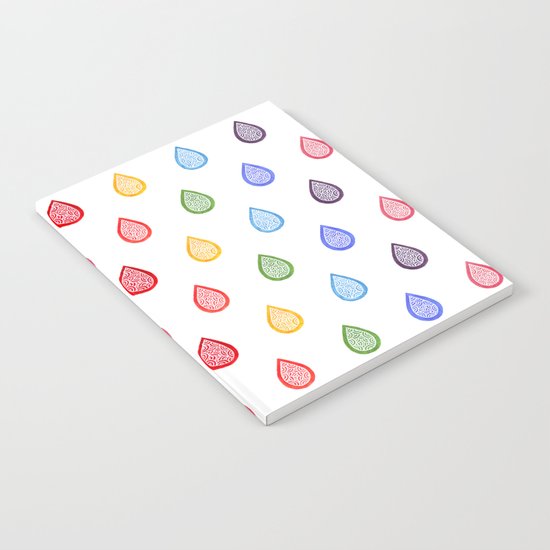 Rainbow raindrops Notebook