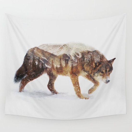 Arctic Wolf Wall Tapestry
