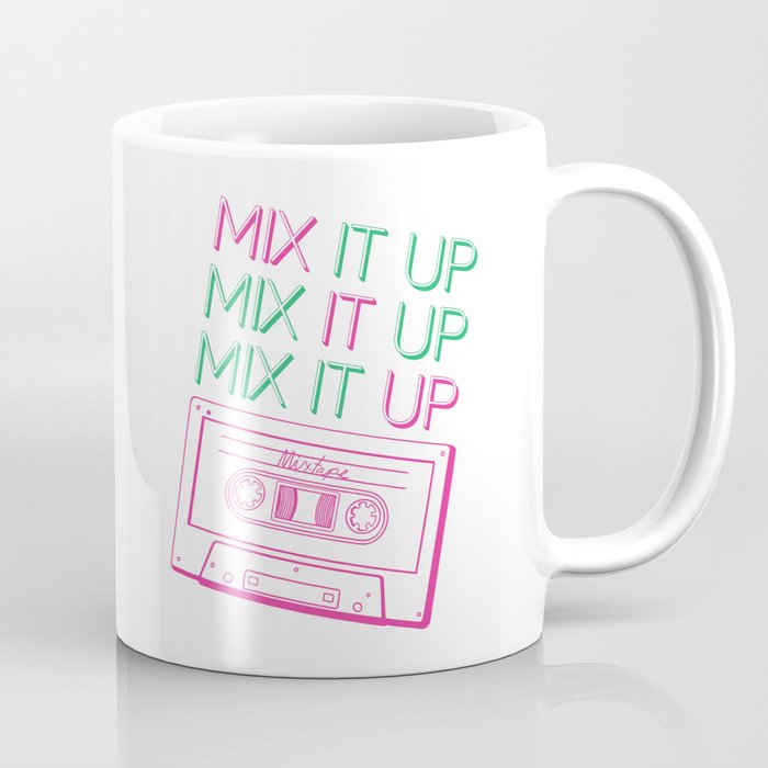 Mix It Up Retro Mixtape Cassette Coffee Mug