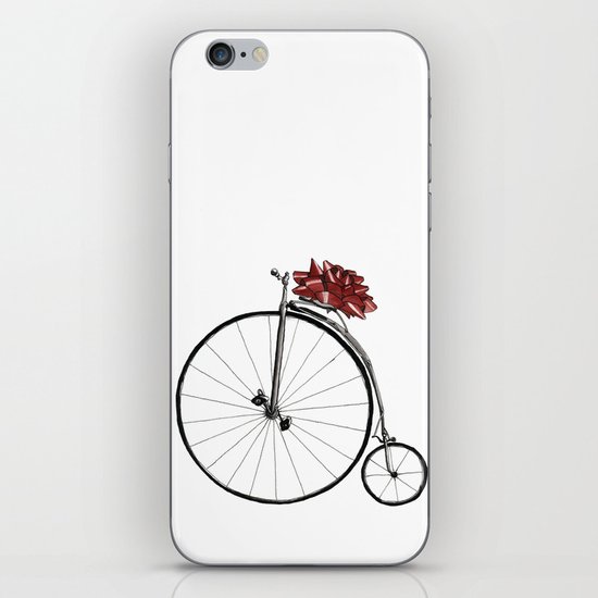 Christmas Bicycle iPhone & iPod Skin