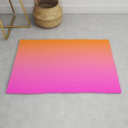 Bright Glowing Rose & Orange colors ombre abstract pattern  Rug