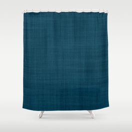 Woven Teal Shower Curtain