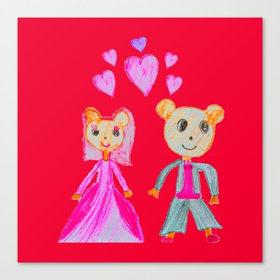 Simple Love | Kids Painting Canvas Print