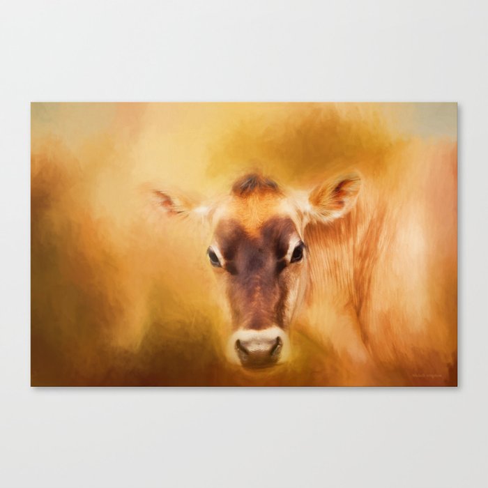 Jersey Cow Farm Art Canvas Print By Michellewrighton Society6
