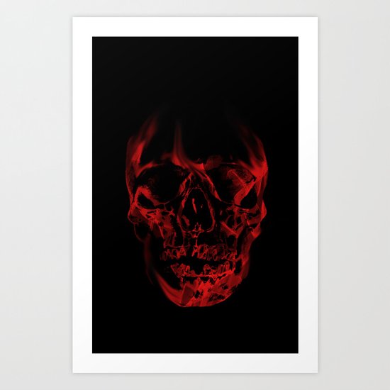 Red Skull Art Print